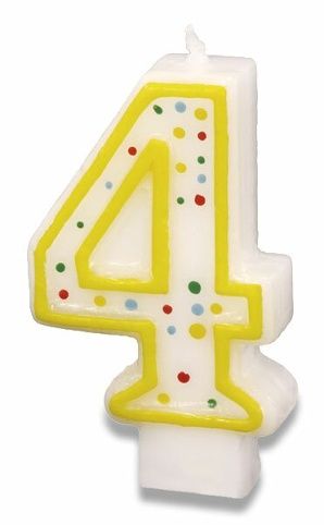 Dortová číslová svíčka "4"