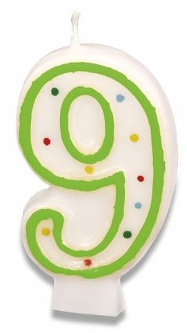 Dortová číslová svíčka "9"