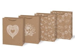 Taška MFP dárková L KRAFT mix č. 6 260x340x140