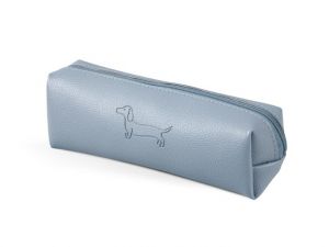 Penál etue mini cube Sausage Dog light gray 5,5x,5,5x19cm