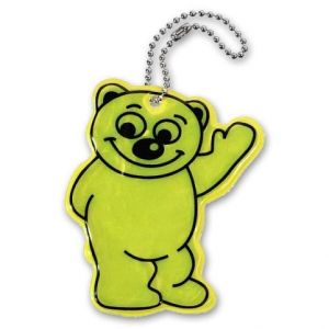 Reflexní přívěšek COMPASS Medvěd - žlutý