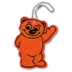 Reflexní přívěšek COMPASS Medvěd oranžový