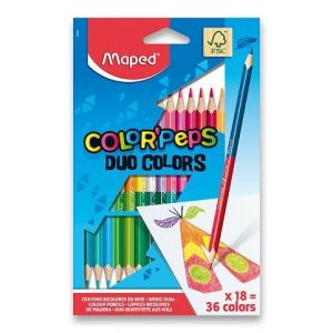 Pastelky trojboké MAPED Color&#39; Peps Duo 36 barev