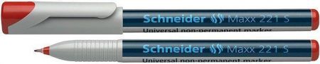 Popisovač "Maxx 221 S", červená, 0,4mm, OHP, SCHNEIDER