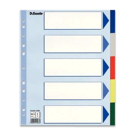 Barevné rozlišovače mix barev A4 5 dílů