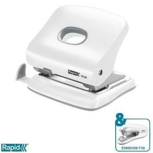 Děrovačka "FC30", bílá, 30 listů, RAPID