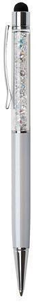Kuličkové pero "Touch", SWAROVSKI® Crystals, krémově bílá, bílý krystal