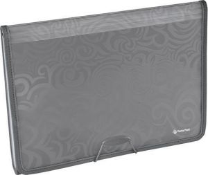 Harmonikové desky "Tai Chi", s gumičkou, stříbrná, PP, A4, PANTA PLAST