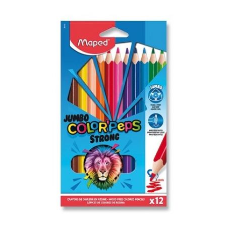 Pastelky Maped Color'Peps Strong Jumbo 12 barev 
