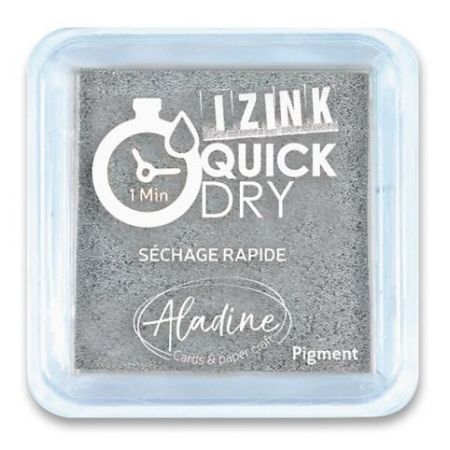 Razítkovací polštářek Aladine Izink Quick Dry - stříbrná