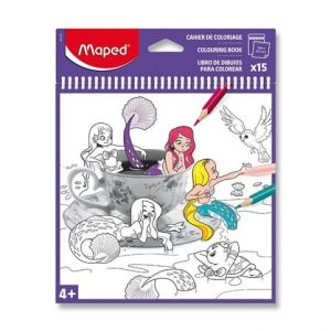 Sada MAPED blok s omalovánkami, 15ks