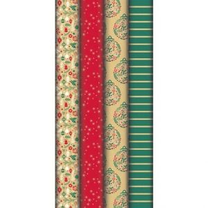 Balící papír v roli CF, Kraft Holly, 2x0,7m