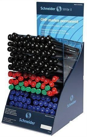 Permanentní popisovač "Maxx 220 S" a "Maxx 224 M", OHP, 120ks, displej, SCHNEIDER