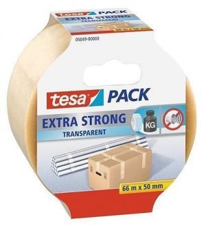 Balicí lepicí páska &quot;Extra Strong 57171&quot;, transparentní, 50 mm x 66 m, TESA