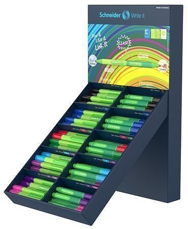 Liner a fix "Link-it", mix barev, spojitelné, displej, SCHNEIDER