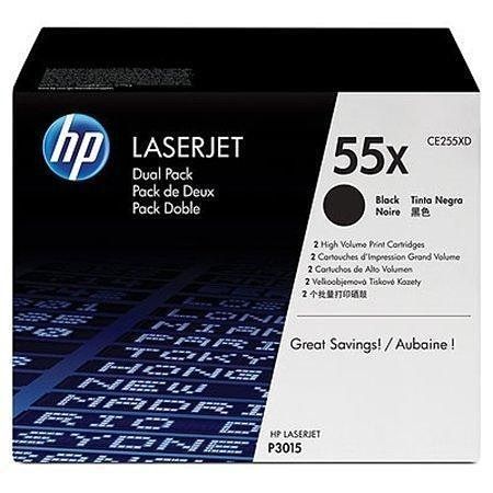 Toner pro "LaserJet P3015" tiskárnu, HP "CE255XD" Černá, 2*12,5 tis.stran