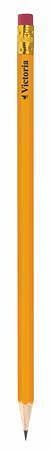 Grafitová tužka s gumou "100", HB, šestihranná, VICTORIA