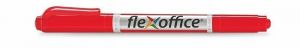 Permanentní popisovač "PM01", červená, 0,4/1,0mm, kužel.hrot, oboustranný, FLEXOFFICE