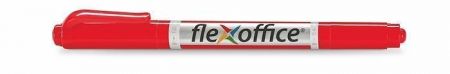 Permanentní popisovač "PM01", červená, 0,4/1,0mm, kužel.hrot, oboustranný, FLEXOFFICE