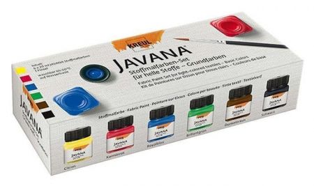 Sada barev na světlý textil 6 x 20 ml - "Základní", JAVANA, KREUL