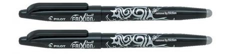 Rollery "Frixion Ball", černá, 0,7/0,35mm, vymazatelný, 2 ks v balení, PILOT