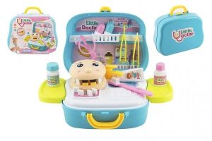 Sada doktor/lékař zubař plast 18ks v plastovém kufříku 23x20x10cm