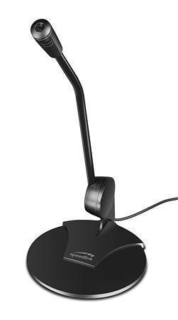 Stolní mikrofon "Pure", černá, USB, kabelový, SPEEDLINK