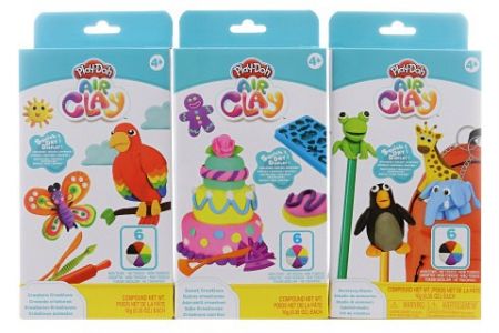 Play Doh Air Clay Starter, 3 druhy