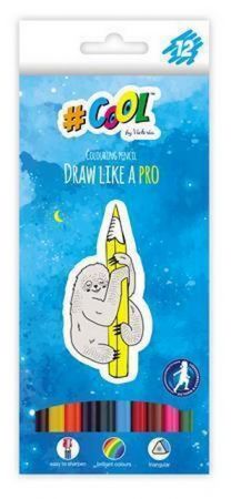 Barevné pastelky , 12 barev, trojhranné, COOL BY VICTORIA