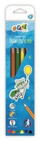 Barevné pastelky , 6 barev, trojhranné, COOL BY VICTORIA