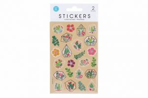 Nálepky 19x10,5 cm Květiny, 2 listy