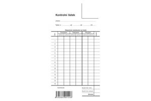 Kontrolní lístek píchačka, 9 × 19 cm, volný list 100 kusů, OPTYS 1144