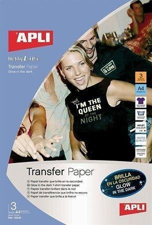 Nažehlovací folie pro inkoustové tiskárny svítící ve tmě 3ks