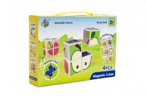 Kostky magnetické ovoce 4ks plast