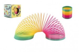 Spirála/pružina duhová plast průměr 6,5cm