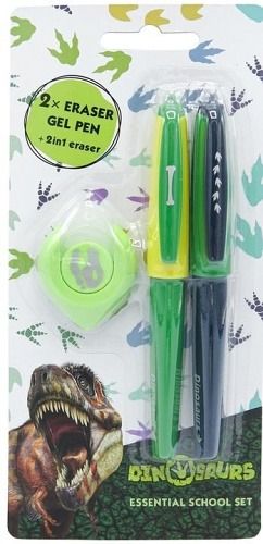 Gumovací pera v setu - Dinosauři