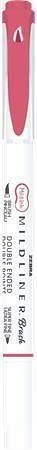 Štětcový fix "Mildliner Cool & Refined", červená, oboustranný, ZEBRA