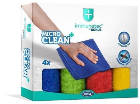 Utěrka z mikrovlákna "MicroCLEAN Plus Immunetec", 4ks, BONUS B785