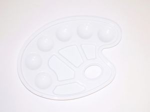 Paleta malířská bílá na 6 barev