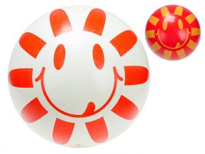 Míč 23cm s květinkou 2barvy 10m+ v síťce