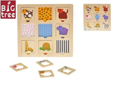 Big Tree puzzle dřevěné 25x25cm se zvířátky 24m+ ve fólii