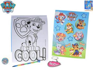 Paw Patrol sada aktivit (omalovánky, hopík, nálepky, klíčenka) v sáčku