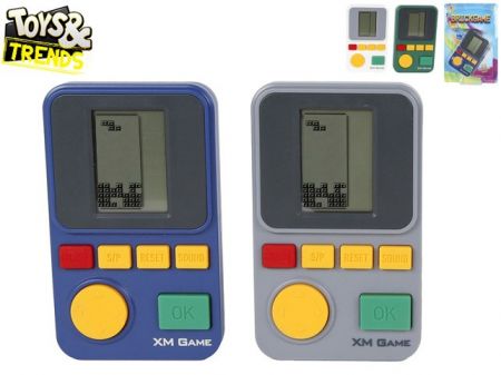 Toys&amp;Trends brick game retro konzole 11x6,5cm na baterie 23her 4barvy na kartě