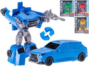 Auto/robot 14,5cm se zbraní 4druhy v krabičce