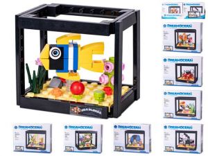Stavebnice akvárium 90-92ks 8druhů v krabičce 8ks v PDQ
