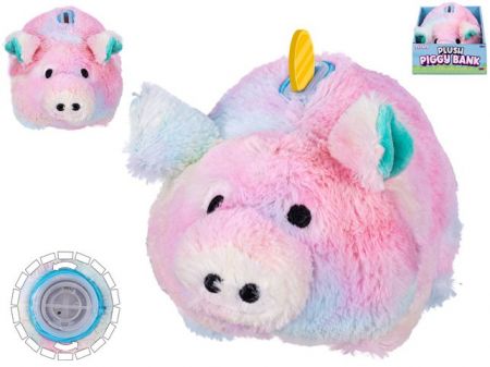 Pokladnička prasátko plyšové 20cm 18m+ v krabičce