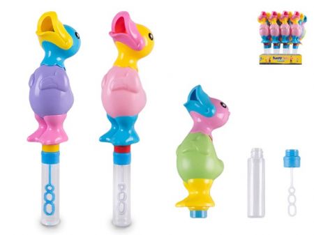Bublifuk 30cm s kachničkou pískací 3barvy