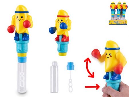 Bublifuk 25,5cm s banánem pohyblivé ruce 2barvy