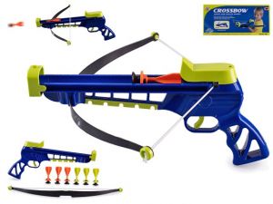 Kuše 31cm kov s šipkami 6ks s přísavkou v krabičce