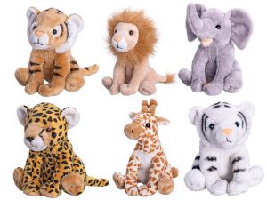 Zvířátko safari plyšové 15cm sedící 6druhů